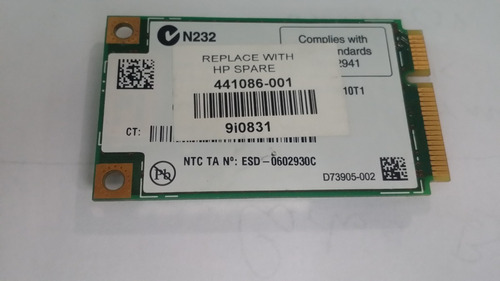 Tarjeta Wifi Intel Modelo 4965agn Mm1