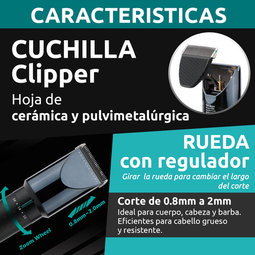 Máquina Corta Pelo Profesional Vgr V-698 Led Usb Turbo 4 Vel