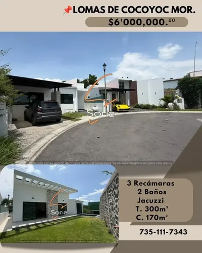 Casa En Lomas De Cocoyoc, Sección Nueva Vida. Fraccionamiento Lomas De Cocoyoc Morelos, Atlatlahucan Morelos