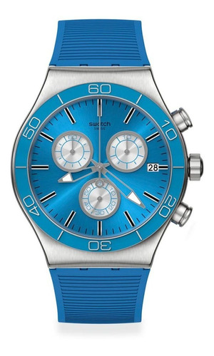 Reloj Swatch Blue Is All Yvs485 Original Color de la correa Azul Color del bisel Azul Color del fondo Azul