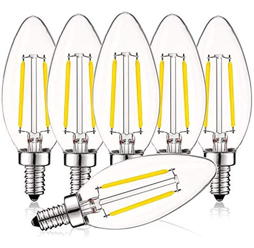 Luxrite 4w Bombillas Led De Candelabro Vintage Regulables, 4