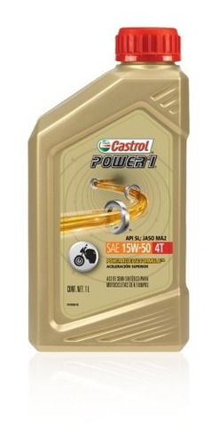 Castrol Aceite 4t Power 1 15w-50 Para Moto