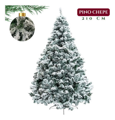 Arbol Navidad Nevado Frondoso Artificial 2.10 M Pino Pachon