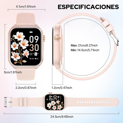 Reloj Inteligente Hombre Mujer,1.83 Hd Smartwatch Con Llamadas Y Monitor De Sueño