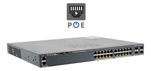 Switch Cisco Administrable C2960x 24 Ports Poe Gigabit 4 Sfp