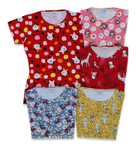 Kit 12 T-shirts Blusas Feminina Roupas Atacado Revenda