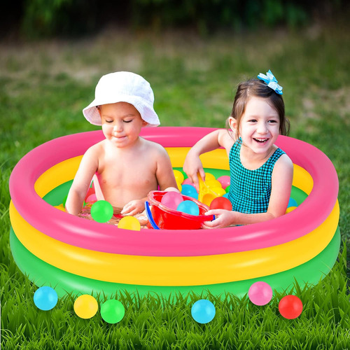 Piscina Infantil Inflable Para Bebés Con 50 Bolas, Piscinas