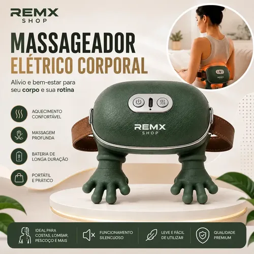 Massageador Mãozinha 3D Pescoço Ajustável Ombro Recarregável Elét...