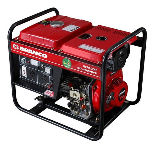 Gerador De Energia A Diesel Monofásico Bd-4000e 3,3 Kva - Br