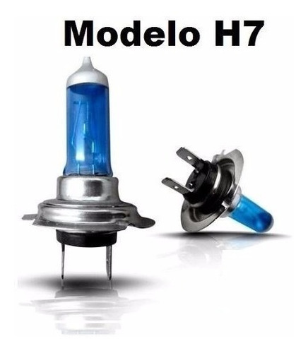 Par De Lampada Efeito Xenon Farol H7 Super Branca Multilaser