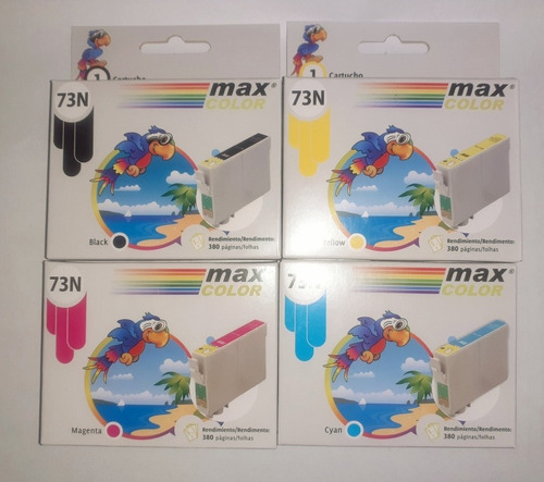 2 Set 8 Tintas 73n Pack Alternativo Maxcolor Cx5600 Tx220 