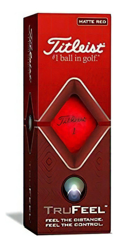 Pelotas De Golf Titleist Trufeel Rojo Mate - Una Docena