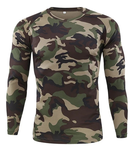 Camisa Táctica De Manga Larga Militar Seca Para Hombre