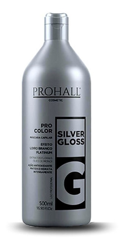 Prohall Máscara Silver Gloss Matiza Platinado Loiro Branco