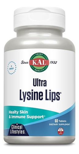 Kal Ultra Lysine Lips Tabletas, 60 Unidades