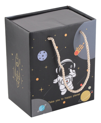 Taza Planeta Astronauta En Relieve De 400ml Con Caja Regalo