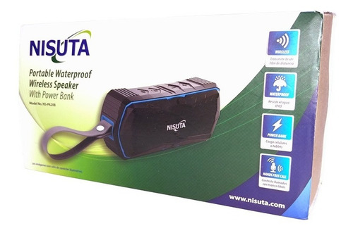 Parlante Bluetooth Resistente Al Agua Y Con Cargador Portátil De 4000mah Alta Calidad Nspa20b