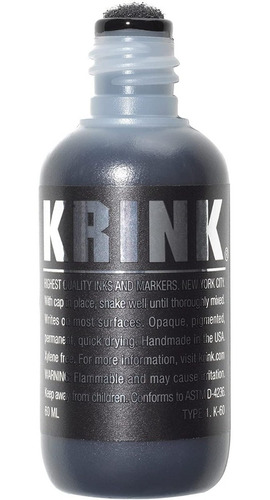 Marcador Color Negro Bote De 60ml Krink