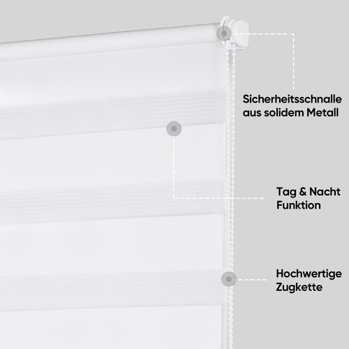Persiana Doble Capa 80x180 Cm Enrollable