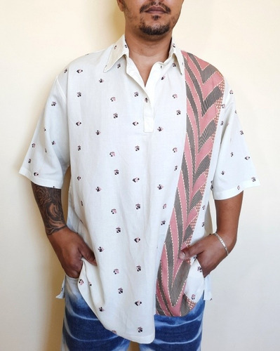Imagem 4 de 7 de Blusa Bata Masculina Tecido Pedro