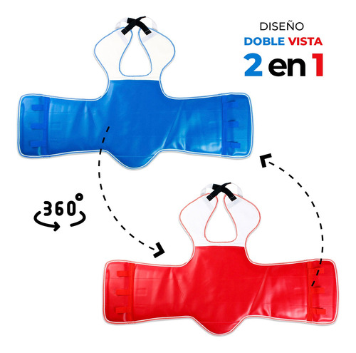Peto Profesional Doble Vista Bicolor Azul/rojo Alto Impacto Azul 00