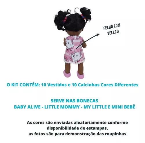kit 4 roupas para baby alive - Vestidos para boneca Baby Alive