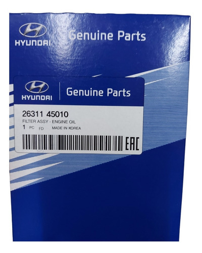 Imagen 1 de 2 de Filtro De Aceite Hyundai Hd35/hd45/hd50/hd65/hd72/hd78