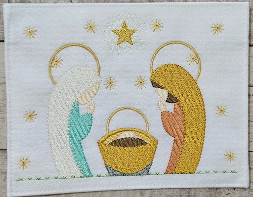Matriz Para Bordado Maquin Natividad Escena De Navidad M4595 Color 4595 Natividad 4595
