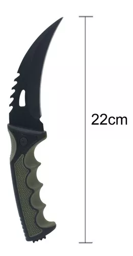 Faca Karambit CS Go 18cm Tática MGJD C/ Bainha Resistente