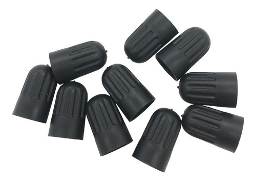 Germban 10 Tapones Largos De Plástico Negro Para Válvula Tr2