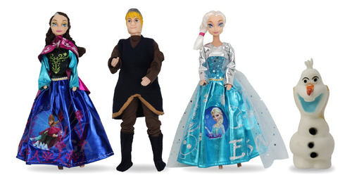 Set Princesas Disney Elsa Anna Kristoff Y Olaf Frozen 