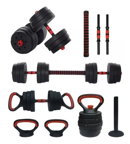 comprar Set Pesas 30 Kg Kilos Convertible Barra Discos Mancuernas