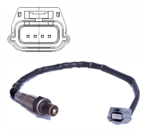 Imagem 4 de 4 de Sonda Lambda Versa 1.6 2012 13 14 15 Bosch Pós Catalisador