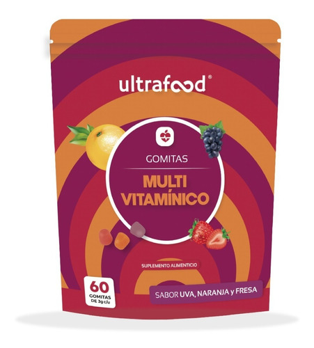 Ultrafood Multivitaminico Gomitas Hombre, Mujer, 180g-60 Pz