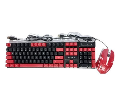 Teclado Con Mouse Con Iluminacion Led Rgb Aoas M-450