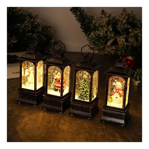 Luces De Navidad Linterna De Vela Con Luz Led, Faro De Noche
