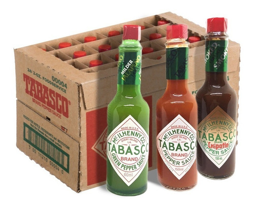 Pack 5u Salsa Tabasco Original / Chipotle 150 Ml + Envio!!