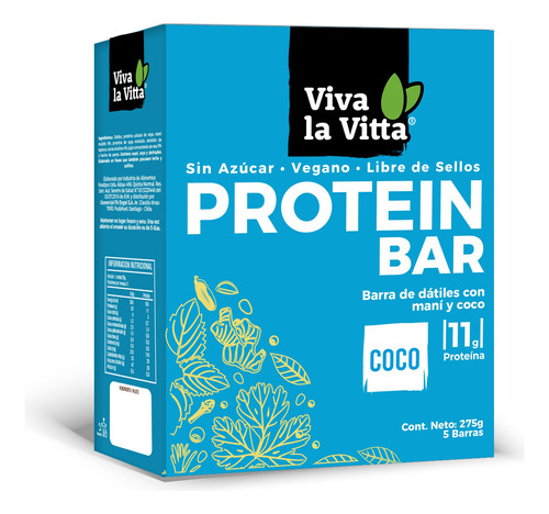 Viva La Vitta Protein 5 X Barras De Proteina Coco 55gr