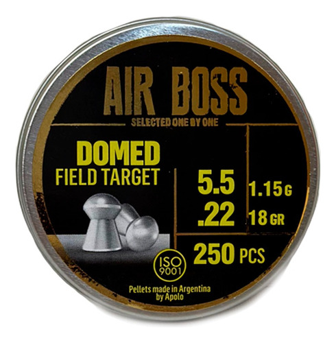 Balines Apolo Air Boss Domed Field Target 5,5mm -18gr X 250u