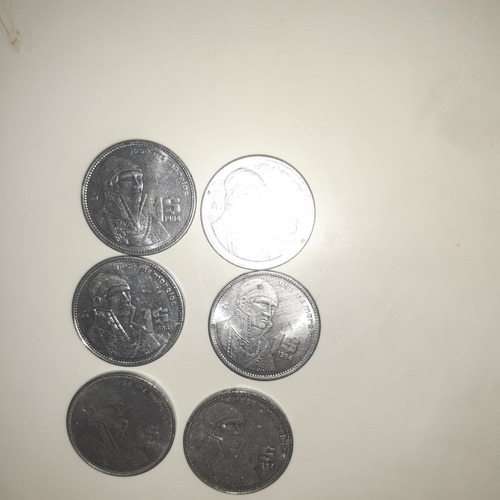 Monedas Antiguas De Un Peso Año 1984 En Perfecto Estado