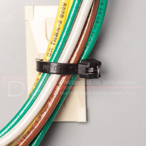 Imagen 6 de 10 de Precinto Prensacable Plástic Nylon 4,8mmx19cm X1000un Oferta