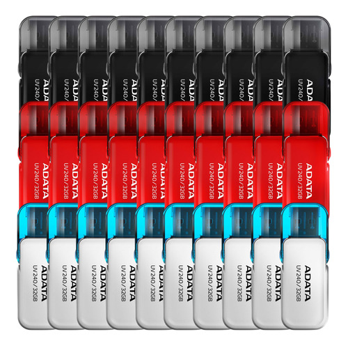 Kit 30 Memoria Usb Adata 32gb Abatible Diferentes Colores