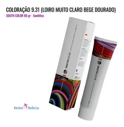 Tinta Southliss 9.31 Loiro Muito Claro Bege South Color 60g