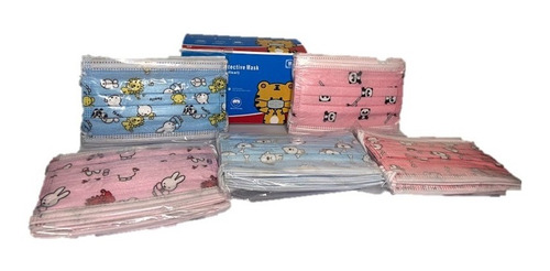 Caja Mascarillas Desechables Infantiles 50 Unidades 3 Capas