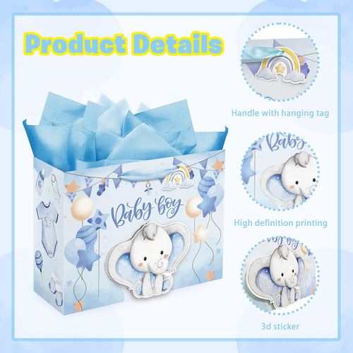 Mpanwen Bolsa De Regalo Grande Para Bebé De 16 Pulgadas, Bol