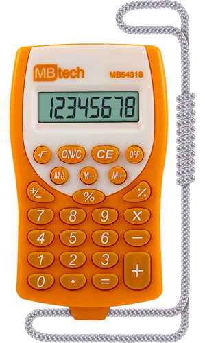 Calculadora Eletrônica Bolso Mbtech Bateria 4 Funções Cordão