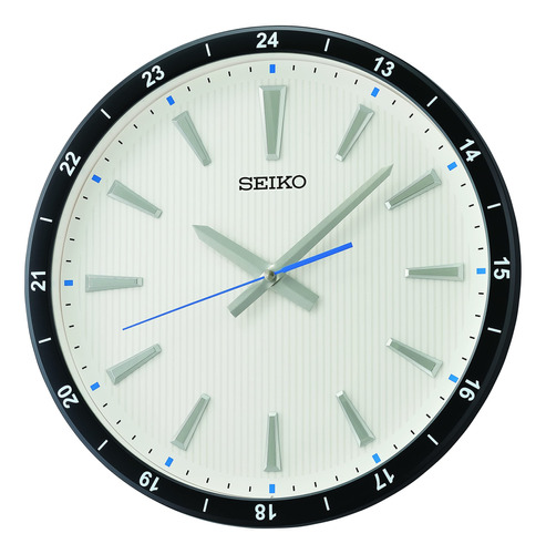 Reloj De Pared Seiko Kao De 35 Cm Color Blanco.