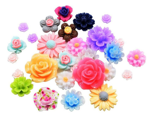 50 Piezas De Material Resina Accesorios Para Decoración