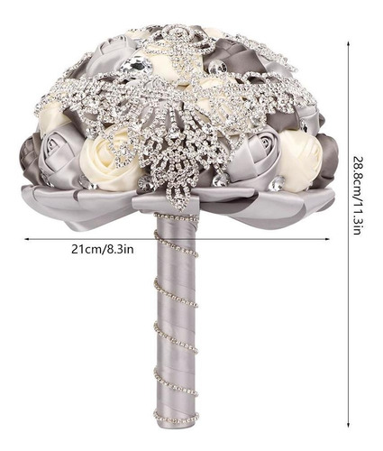 Imagen 1 de 9 de Ramo De Flores Artificiales Para Boda, Novia, Dama De Honor