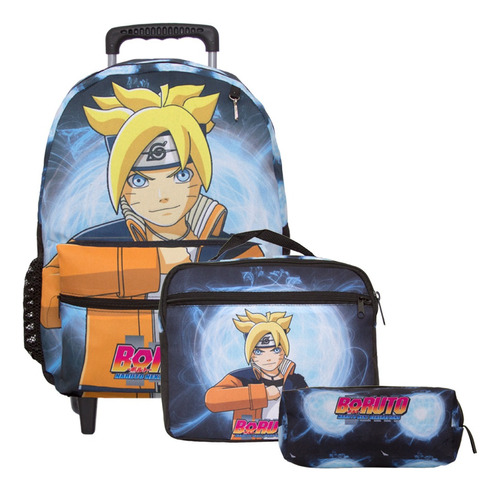 Mochila Escolar Menino Carrinho Reforçada Boruto Toys 2u